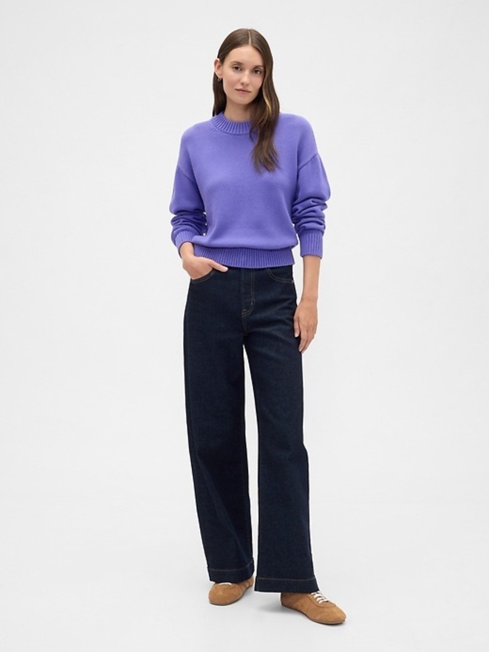 Gap Factory Relaxed Shoulder Crop Sweater